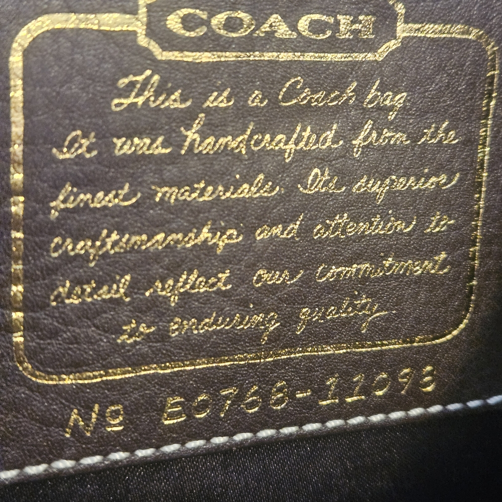 Coach Brown and Gold Tote Bag - Picture 4 of 14